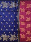 Pradip Fabrics Woven Soft Handloom cotton Blue Color Saree