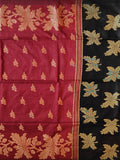 Pradip Fabrics Woven Soft Handloom cotton Maroon Color Saree