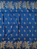 Pradip Fabrics Woven Soft Handloom cotton Blue & Black Color Saree