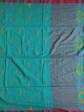 Pradip Fabrics Woven Soft Handloom pure cotton Sea Green   Color Saree