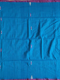 Pradip Fabrics Woven Soft Handloom pure  cotton Sky Blue Color Saree
