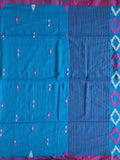 Pradip Fabrics Woven Soft Handloom pure  cotton Sky Blue Color Saree