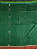 Pradip Fabrics Woven Soft Handloom pure cotton Dark Green Color Saree