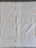 Pradip Fabrics Woven Soft Handloom pure  cotton white Color Saree