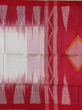 Pradip Fabrics Woven Soft Handloom Red & white Color Saree