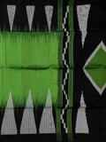 Pradip Fabrics Woven Soft Handloom Green & Black Color Saree
