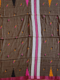 Pradip Fabrics Woven Soft Pure Cotton  Handloom Grey Color Saree