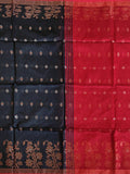 Pradip Fabrics Woven Black & Red color Pure Soft Handloom Saree