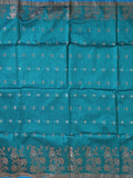 Pradip Fabrics Woven Sea green & Blue color Pure Soft Handloom Saree