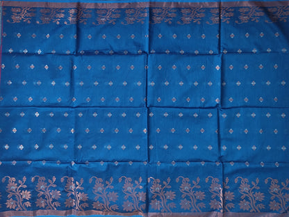 Pradip Fabrics Woven Sky Blue & Pink color Pure Soft Handloom Saree