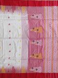 Pradip Fabrics Woven Red and White color Pure Cotton Soft Handloom Saree