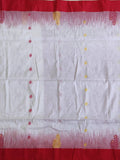 Pradip Fabrics Woven Red and White color Pure Cotton Soft Handloom Saree