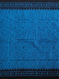 Pradip Fabrics Woven Sky blue and Black  Color Pure  Soft Viscous Print  Handloom Saree