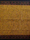 Pradip Fabrics Woven Yellow  and Black  Color Pure  Soft Viscous Print  Handloom Saree