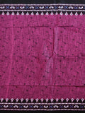 Pradip Fabrics Woven Purple and Black  Color Pure  Soft Viscous Print  Handloom Saree