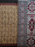 Pradip Fabrics Woven Cream  and Black  Color Pure  Soft Viscous Print  Handloom Saree