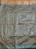 Pradip Fabrics Woven Grey & Deep Green color Pure Cotton Soft Handloom Saree