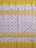 Pradip Fabrics Woven  yellow and White  Color Pure  Soft  Print  Saree