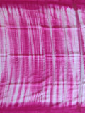 Pradip Fabrics Woven  Pink and white Color  Pure viscous Soft Print Handloom Saree