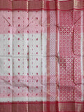 Pradip Fabrics Woven Red and White Color Pure Tant cotton  Saree