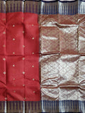 Pradip Fabrics Woven Brown Color Pure Tant cotton  Saree