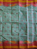 Pradip Fabrics Woven Light Green color  Pure Tant cotton  Saree
