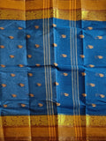 Pradip Fabrics Woven Blue color  Pure Tant cotton  Saree