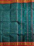Pradip Fabrics Woven Deep Green color  Pure Tant cotton  Saree
