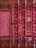 Pradip Fabrics Woven Pink and Red Color Pure Silk Saree