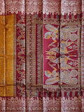 Pradip Fabrics Woven Yellow and Maroon color  Pure Silk Saree