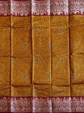 Pradip Fabrics Woven Yellow and Maroon color  Pure Silk Saree