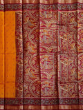 Pradip Fabrics Woven Red and Yellow Color Pure Silk Saree