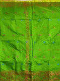 Pradip Fabrics Woven Green color  Soft Handloom Saree