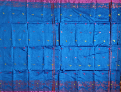 Pradip Fabrics Woven Sky Blue  color  Soft Handloom Saree