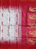 Pradip Fabrics Woven Red and white  color Soft Handloom Saree