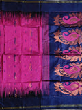 Pradip Fabrics Woven   Pink and Blue color Soft Handloom Saree