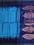 Pradip Fabrics Woven sky blue and Blue color Soft Handloom Saree