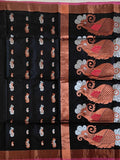 Pradip Fabrics Woven Black color Soft Handloom Saree