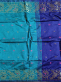 Pradip Fabrics Woven Aqua green and Blue Color Soft Handloom Saree