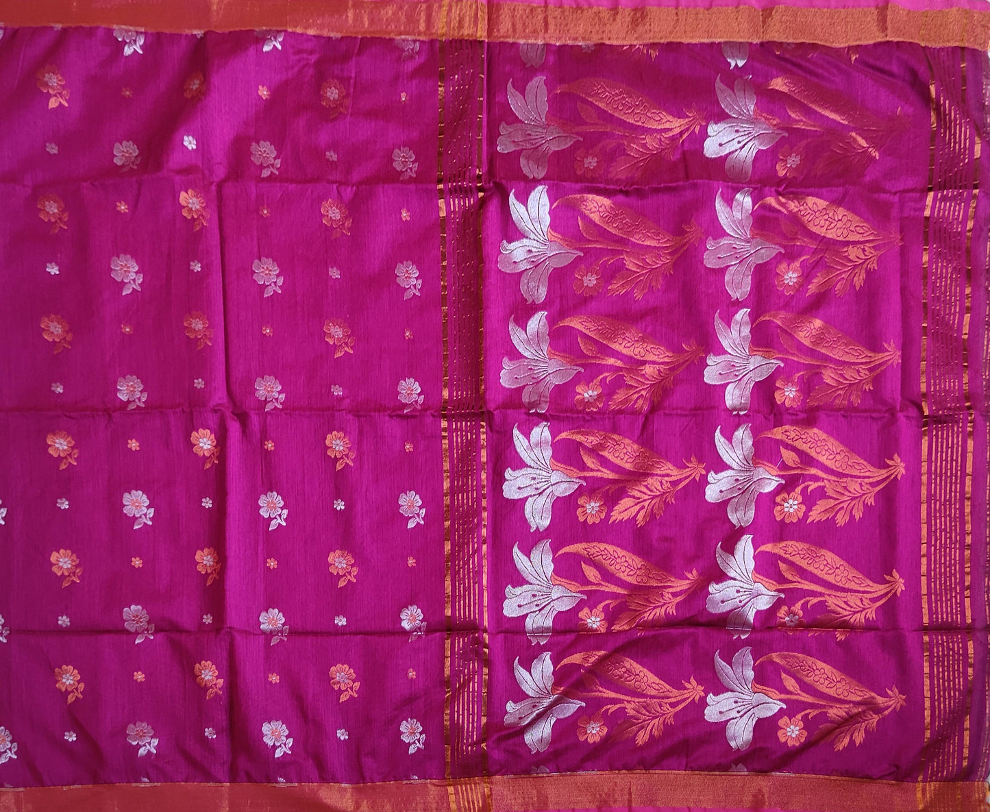 Pradip Fabrics Woven purple Color Soft Handloom Saree