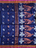 Pradip Fabrics Woven Blue Color Soft Handloom Saree