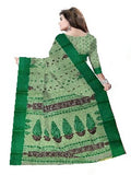 Pradip Fabrics Woven Tant Pure Cotton Saree ( deep green )