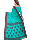 Pradip Fabrics Woven Tant Pure Cotton Saree (Green )