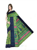 Pradip Fabrics Woven Tant Pure Cotton Saree (green )