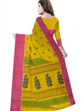 Pradip Fabrics Woven Tant Pure Cotton Saree (yellow)