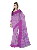 Pradip Fabrics Woven Tant Pure Cotton Saree (purple)