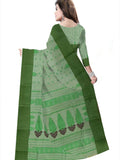 Pradip Fabrics Woven Tant Pure Cotton Saree ( Green )