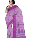 Pradip Fabrics Woven Tant Pure Cotton Saree (purple)