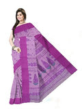 Pradip Fabrics Woven Tant Pure Cotton Saree (purple)