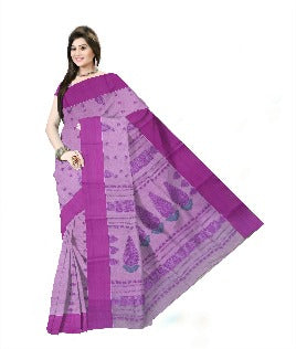 Pradip Fabrics Woven Tant Pure Cotton Saree (purple)